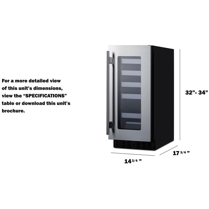 15" Wide Built-In Wine Cellar, ADA Compliant-My Vino Vault