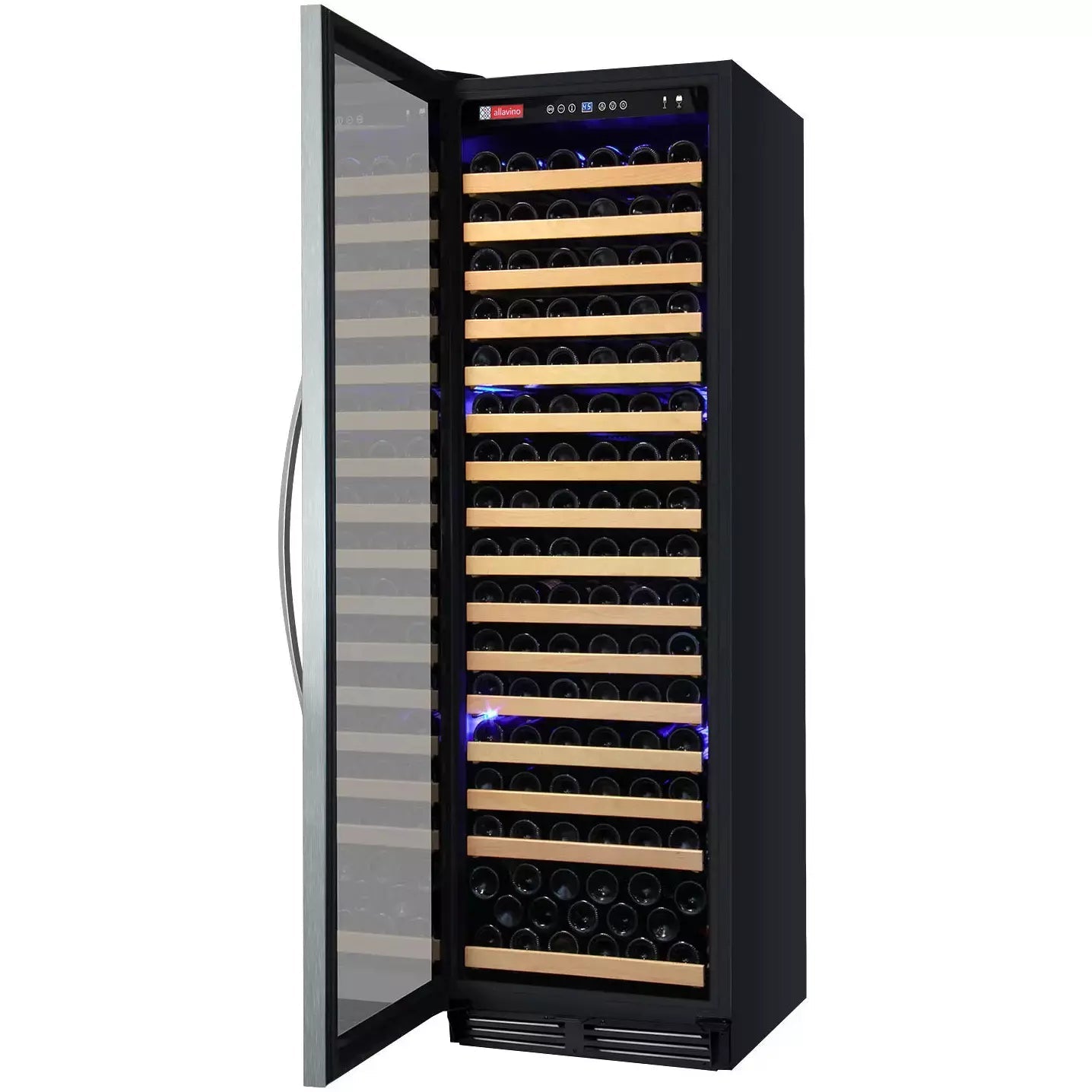 Allavino 24" Wide FlexCount Classic II Tru-Vino 174 Bottle Single Zone Stainless Steel Left Hinge Wine Refrigerator-My Vino Vault