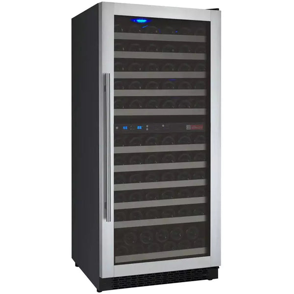 Allavino 24 Wide FlexCount II Tru-Vino 121 Bottle Dual Zone Stainless Steel Right Hinge Wine Refrigerator-My Vino Vault