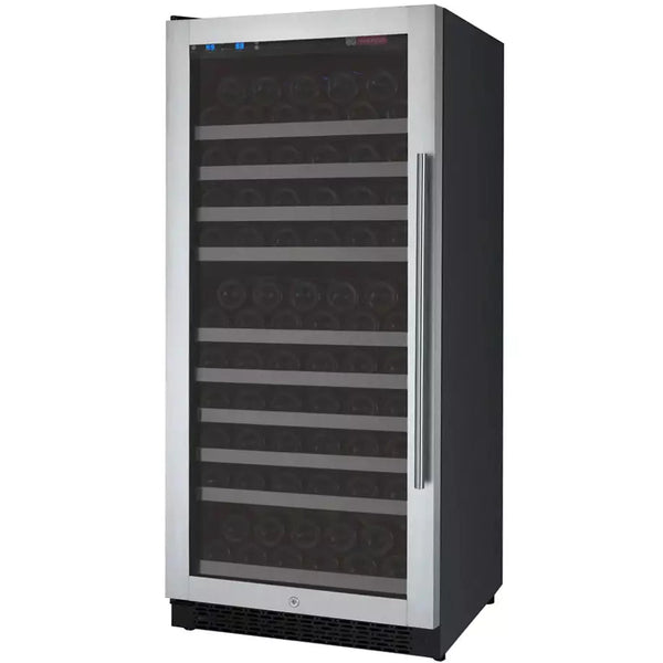 Allavino 24 Wide FlexCount II Tru-Vino 128 Bottle Single Zone Stainless Steel Left Hinge Wine Refrigerator-My Vino Vault