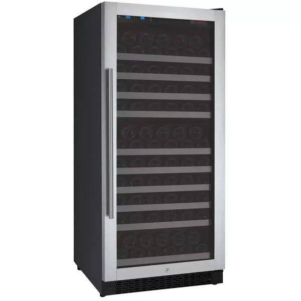 Allavino 24 Wide FlexCount II Tru-Vino 128 Bottle Single Zone Stainless Steel Right Hinge Wine Refrigerator-My Vino Vault