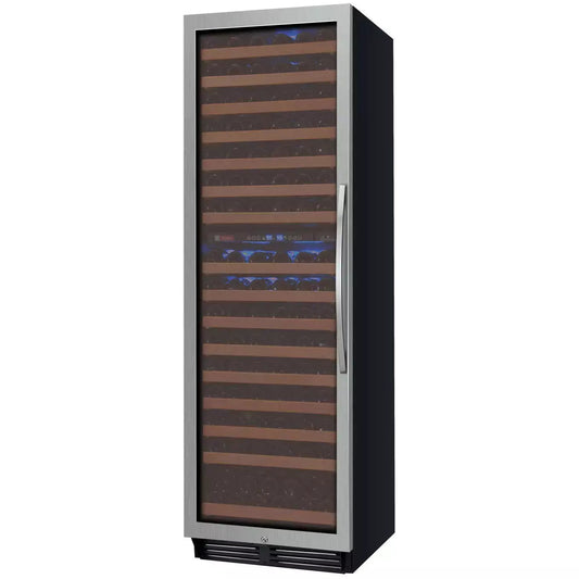 Allavino 24" Wide FlexCount II Tru-Vino 172 Bottle Dual Zone Stainless Steel Left Hinge Wine Refrigerator-My Vino Vault