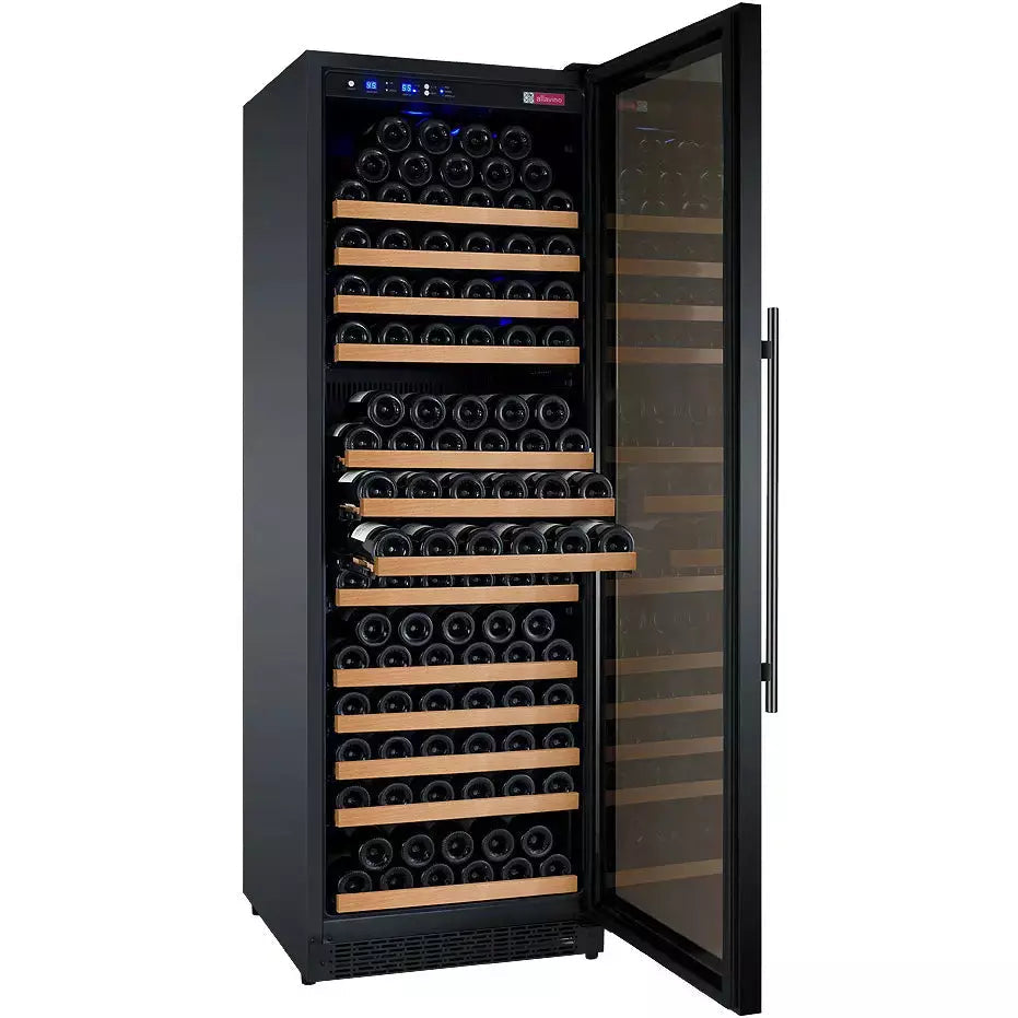 Allavino 24" Wide FlexCount II Tru-Vino 177 Bottle Single Zone Black Right Hinge Wine Refrigerator-My Vino Vault