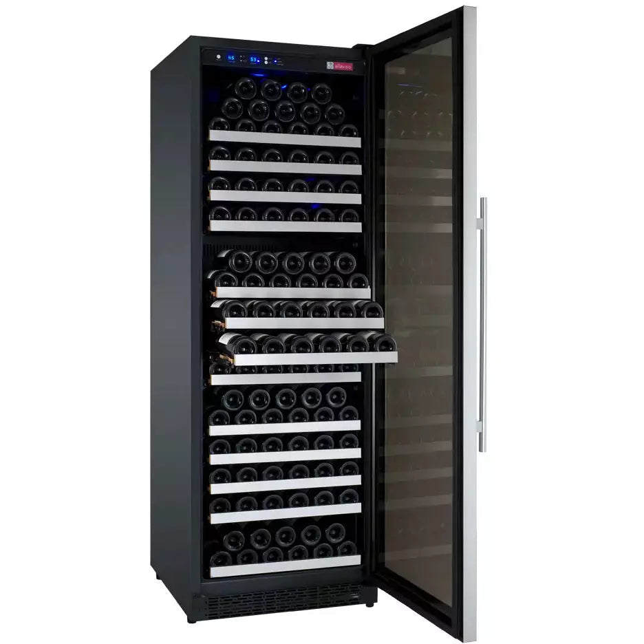 Allavino 24" Wide FlexCount II Tru-Vino 177 Bottle Single Zone Stainless Steel Right Hinge Wine Refrigerator-My Vino Vault