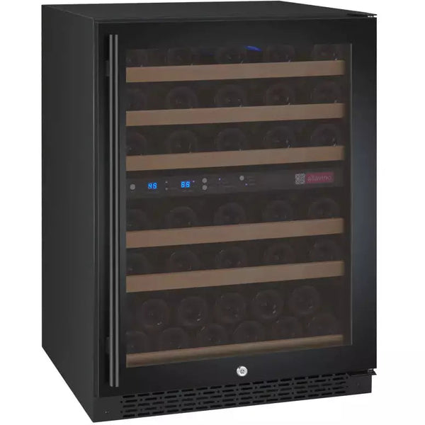 Allavino 24 Wide FlexCount II Tru-Vino 56 Bottle Dual Zone Black Right Hinge Wine Refrigerator-My Vino Vault