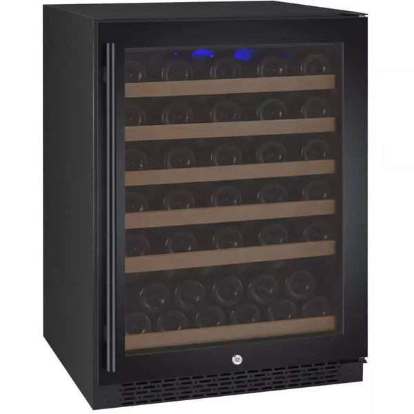 Allavino 24 Wide FlexCount II Tru-Vino 56 Bottle Single Zone Black Right Hinge Wine Refrigerator-My Vino Vault