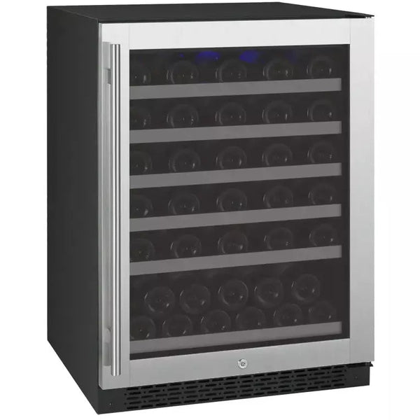 Allavino 24 Wide FlexCount II Tru-Vino 56 Bottle Single Zone Stainless Steel Right Hinge Wine Refrigerator-My Vino Vault