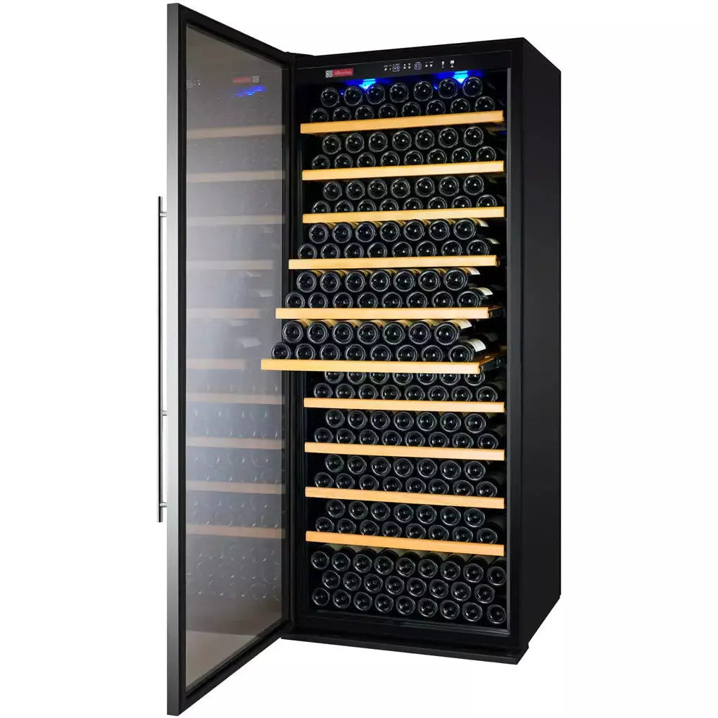 Allavino 32" Wide Vite II Tru-Vino 277 Bottle Single Zone Stainless Steel Left Hinge Wine Refrigerator-My Vino Vault