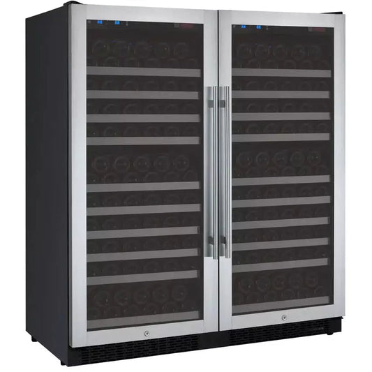 Allavino 47" Wide FlexCount II Tru-Vino 256 Bottle Dual Zone Stainless Steel Side-by-Side Wine Refrigerator-My Vino Vault