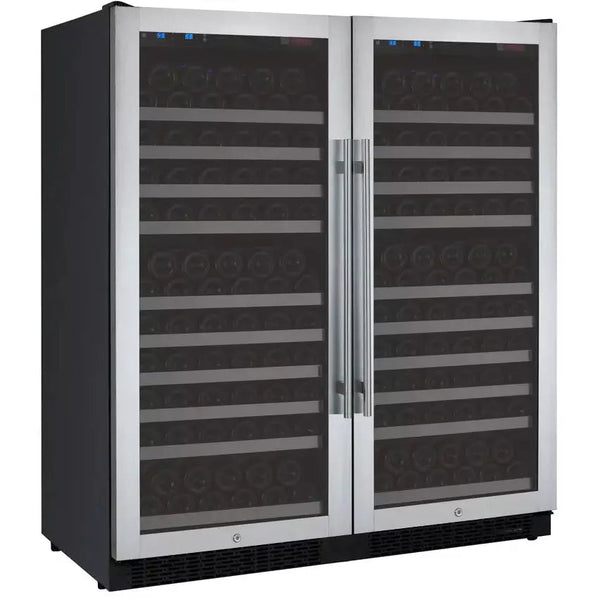 Allavino 47 Wide FlexCount II Tru-Vino 256 Bottle Dual Zone Stainless Steel Side-by-Side Wine Refrigerator-My Vino Vault