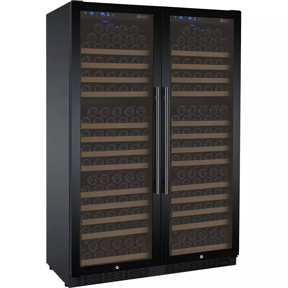 Allavino 47" Wide FlexCount II Tru-Vino 354 Bottle Dual Zone Black Side-by-Side Wine Refrigerator-My Vino Vault