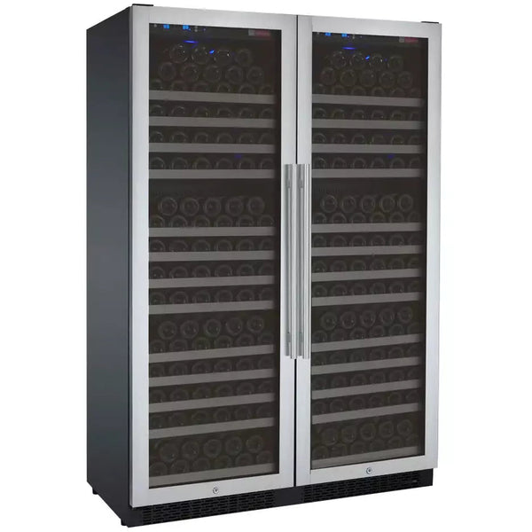 Allavino 47 Wide FlexCount II Tru-Vino 354 Bottle Dual Zone Stainless Steel Side-by-Side Wine Refrigerator-My Vino Vault