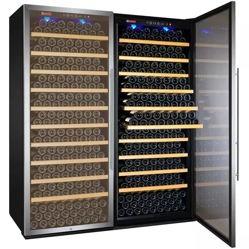 Allavino 63" Wide Vite II Tru-Vino 554 Bottle Dual Zone Stainless Steel Side-by-Side Wine Refrigerator-My Vino Vault